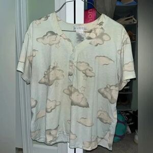 Vintage 80s Esleep Medium Cloud Pajama Set